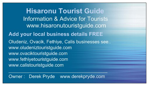 Hisaronu Tourist Guide & Business Directory - Business Card